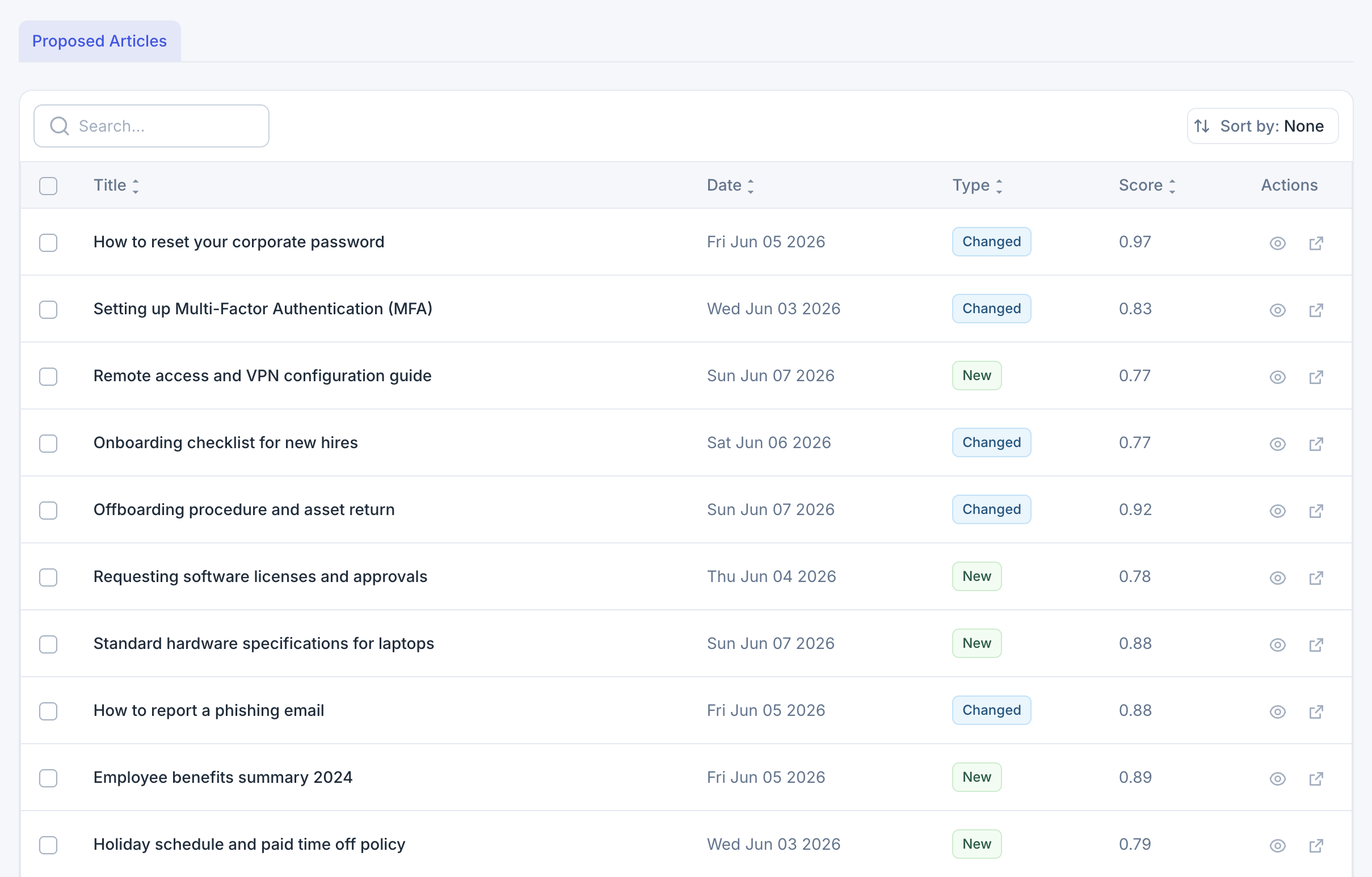 Knowledge base improvements